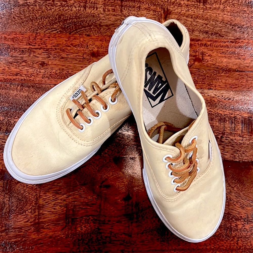 Soft yellow colored Vans size 6 women’s or 4.5 mens